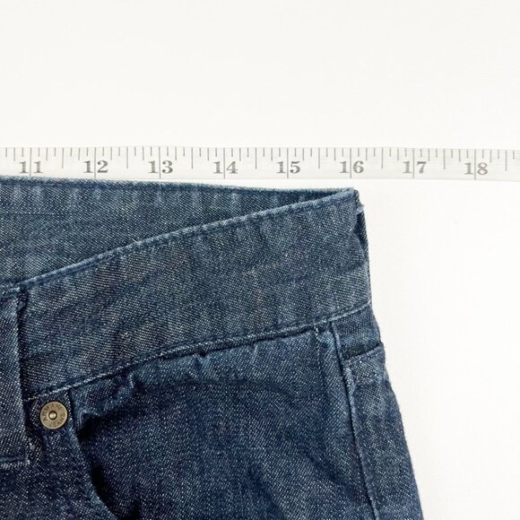 AJ Armani Jeans Women's Size 31 Dark Blue Wash Mid Rise Straight Leg Denim - Picture 9 of 16